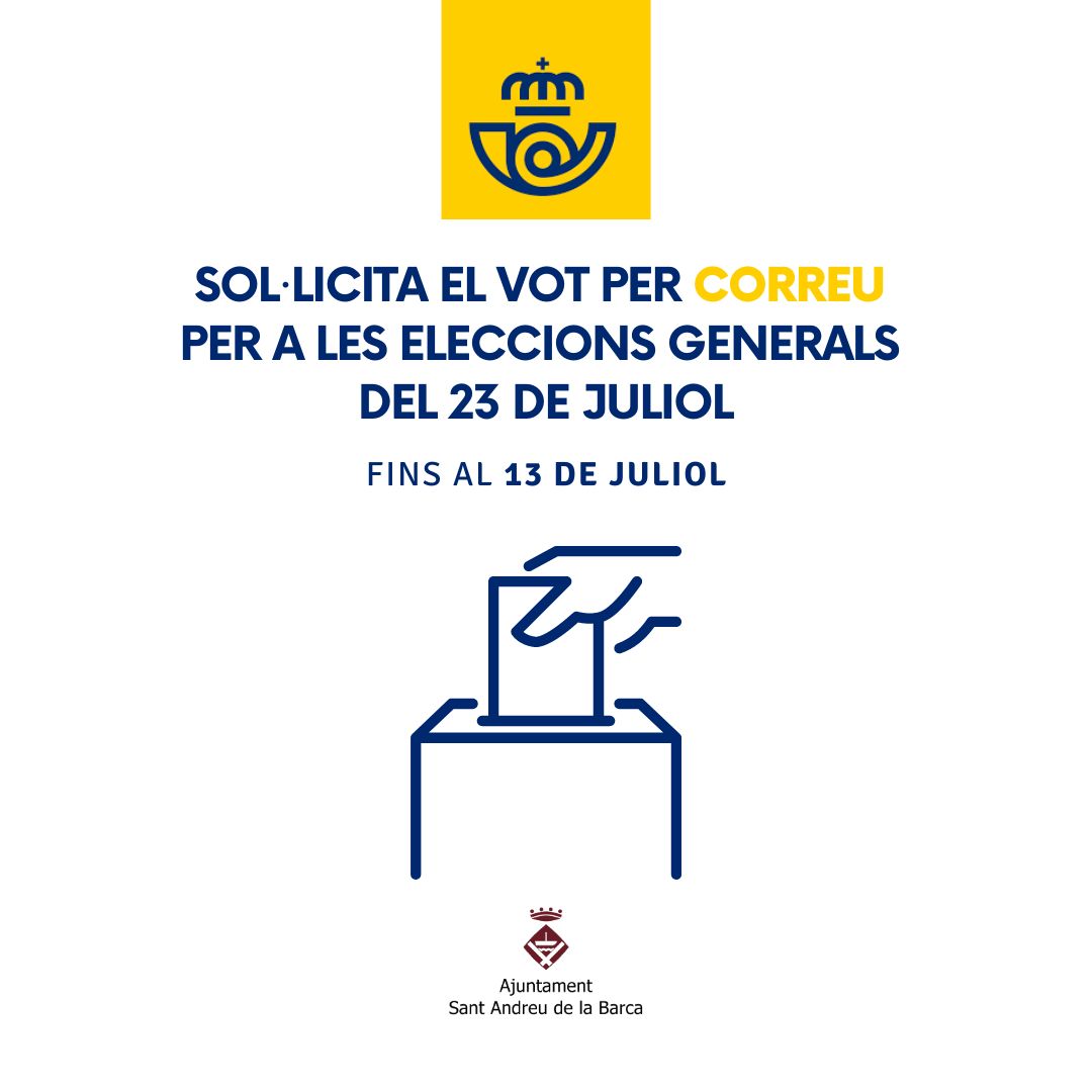 Imatge de la notícia: Ja es pot sol·licitar el vot per correu per a les eleccions generals del 23 de juliol